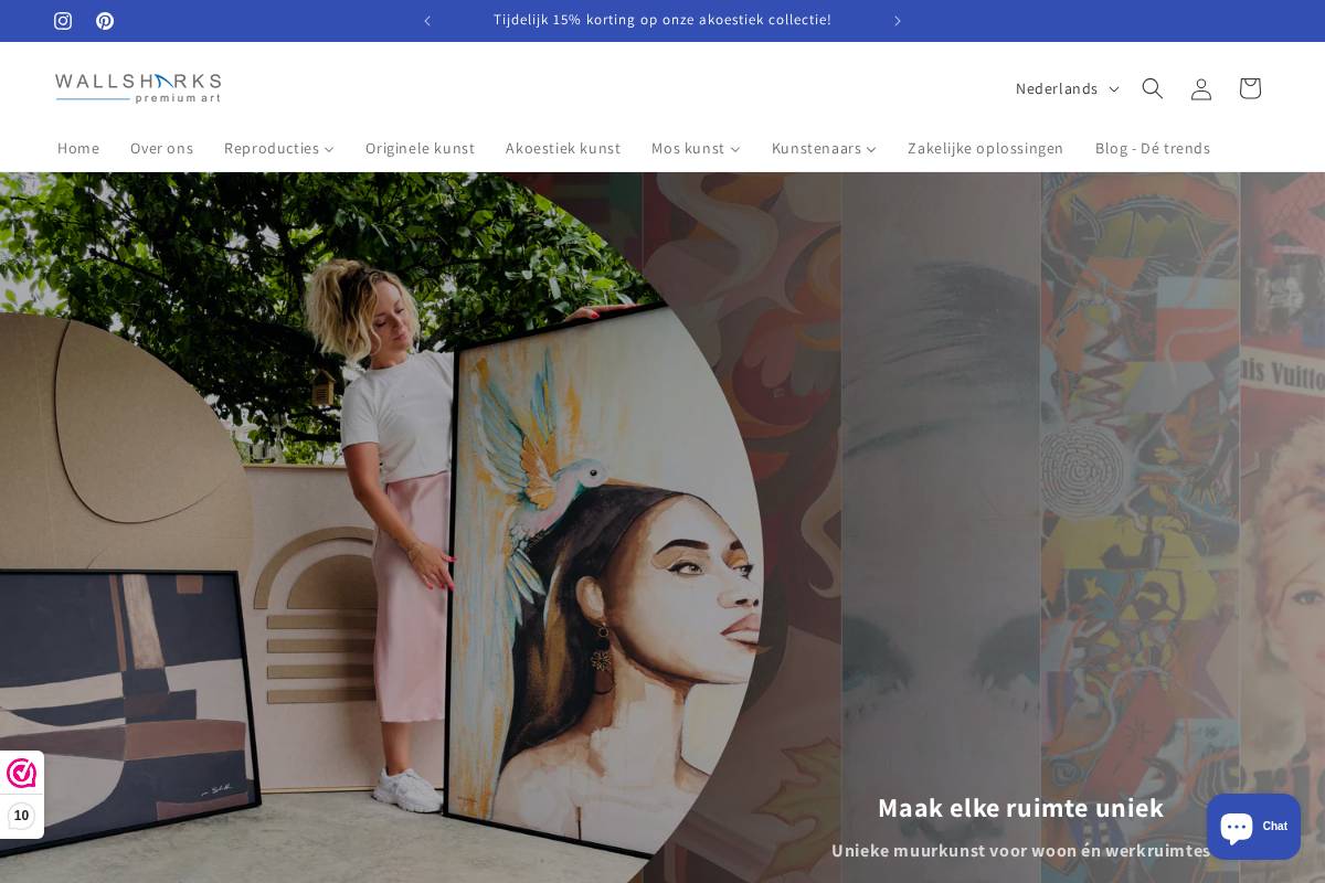 wallsharks.com homepage screenshot