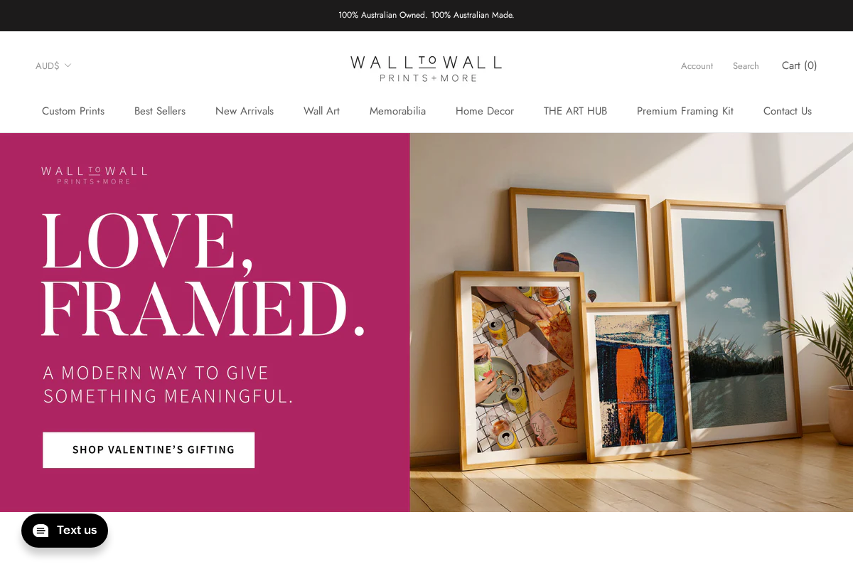 Walltowall homepage screenshot