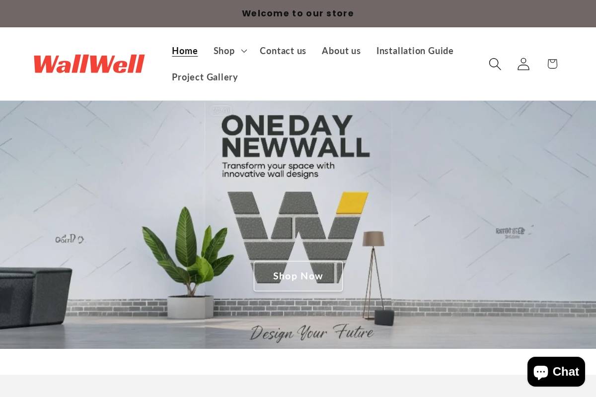 wallwell.shop homepage screenshot