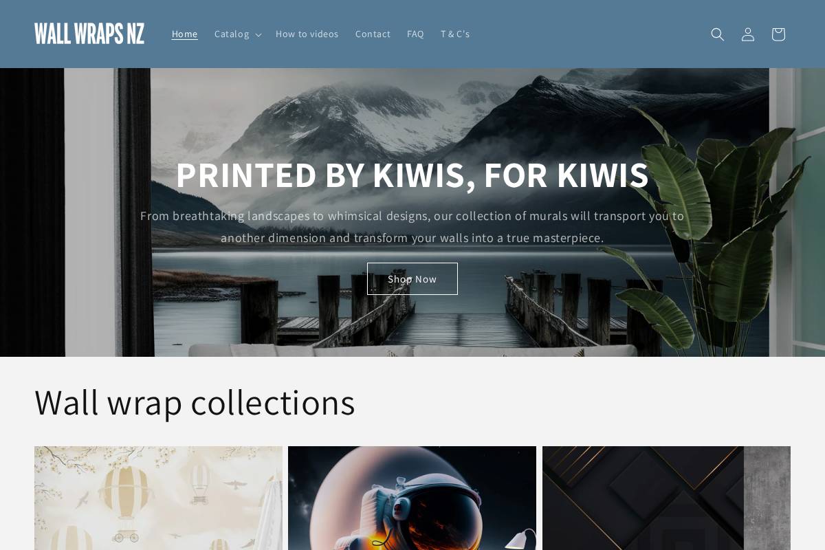 wallwraps.co.nz homepage screenshot