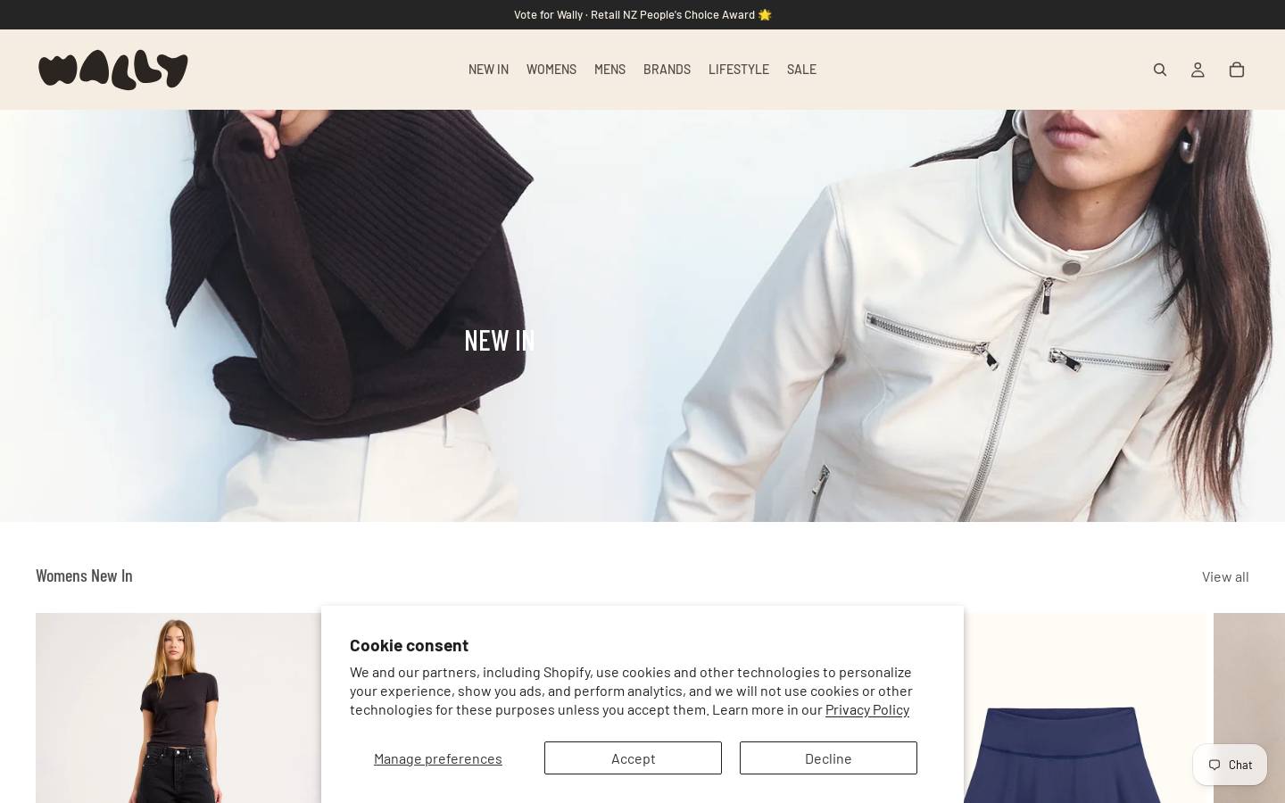 wally.co.nz homepage screenshot