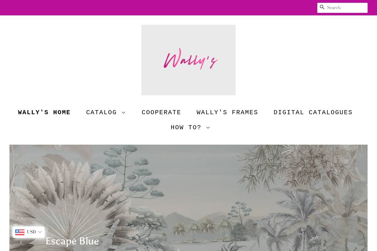 wallyswallpaper.com homepage screenshot