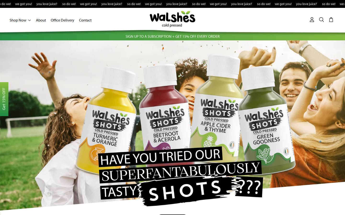 walshes.ie homepage screenshot