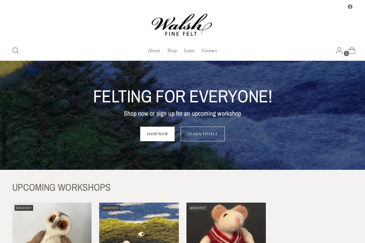 walshfinefelt.com homepage screenshot