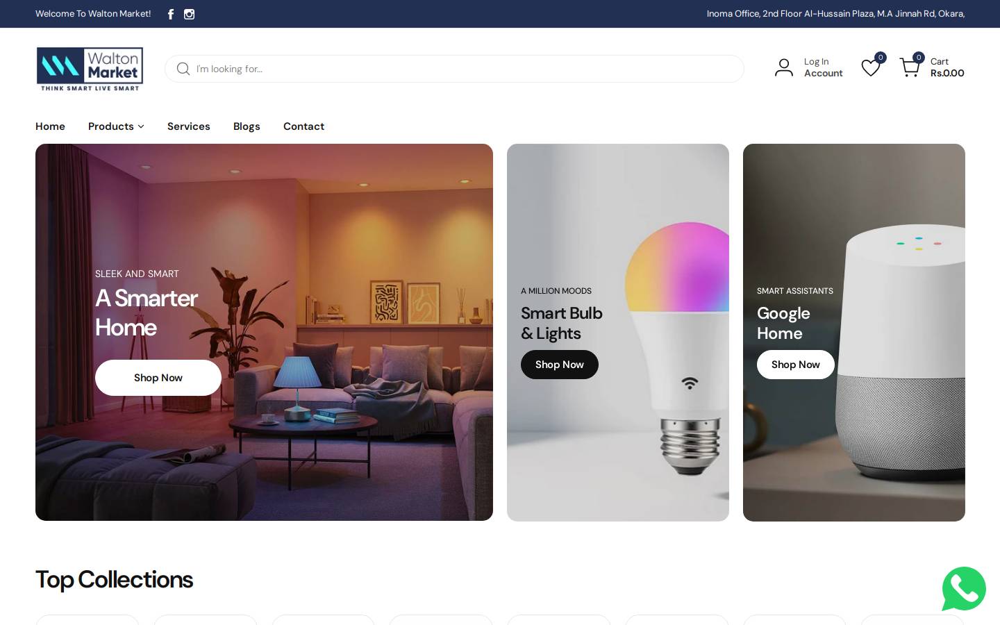 waltonmarket.com homepage screenshot