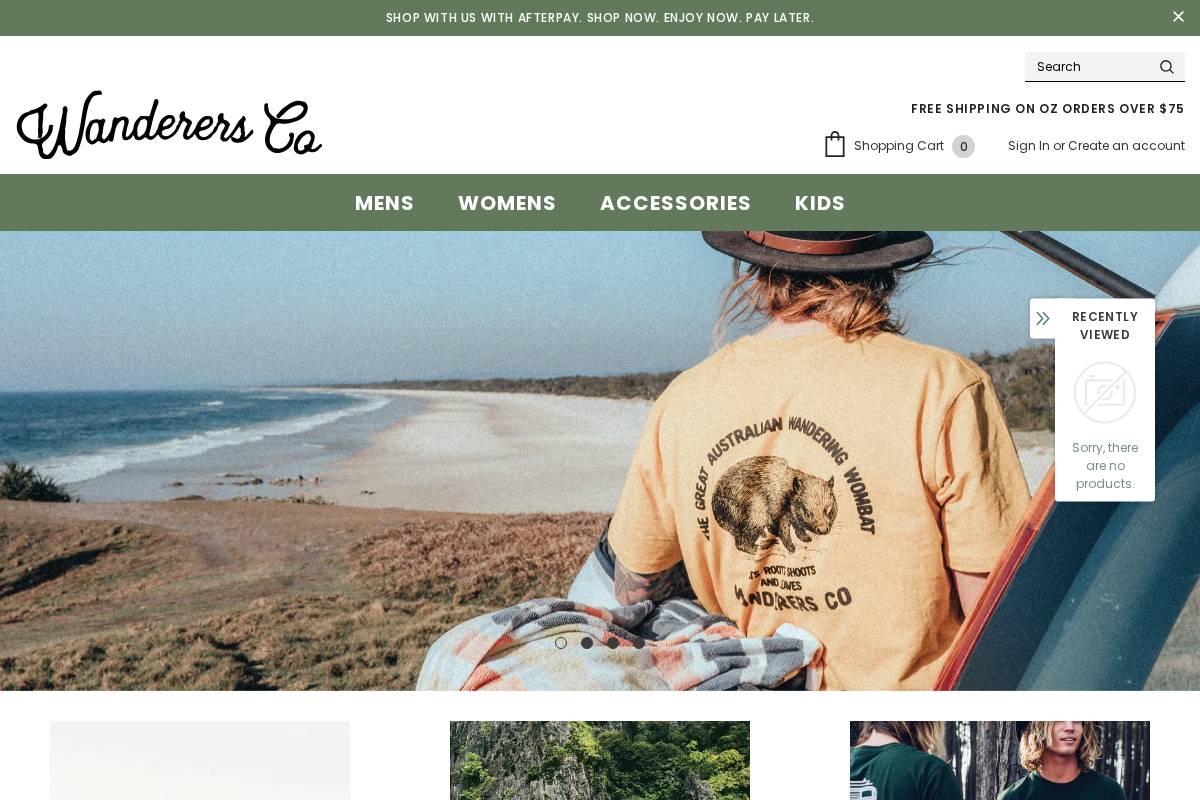 wanderers.co homepage screenshot