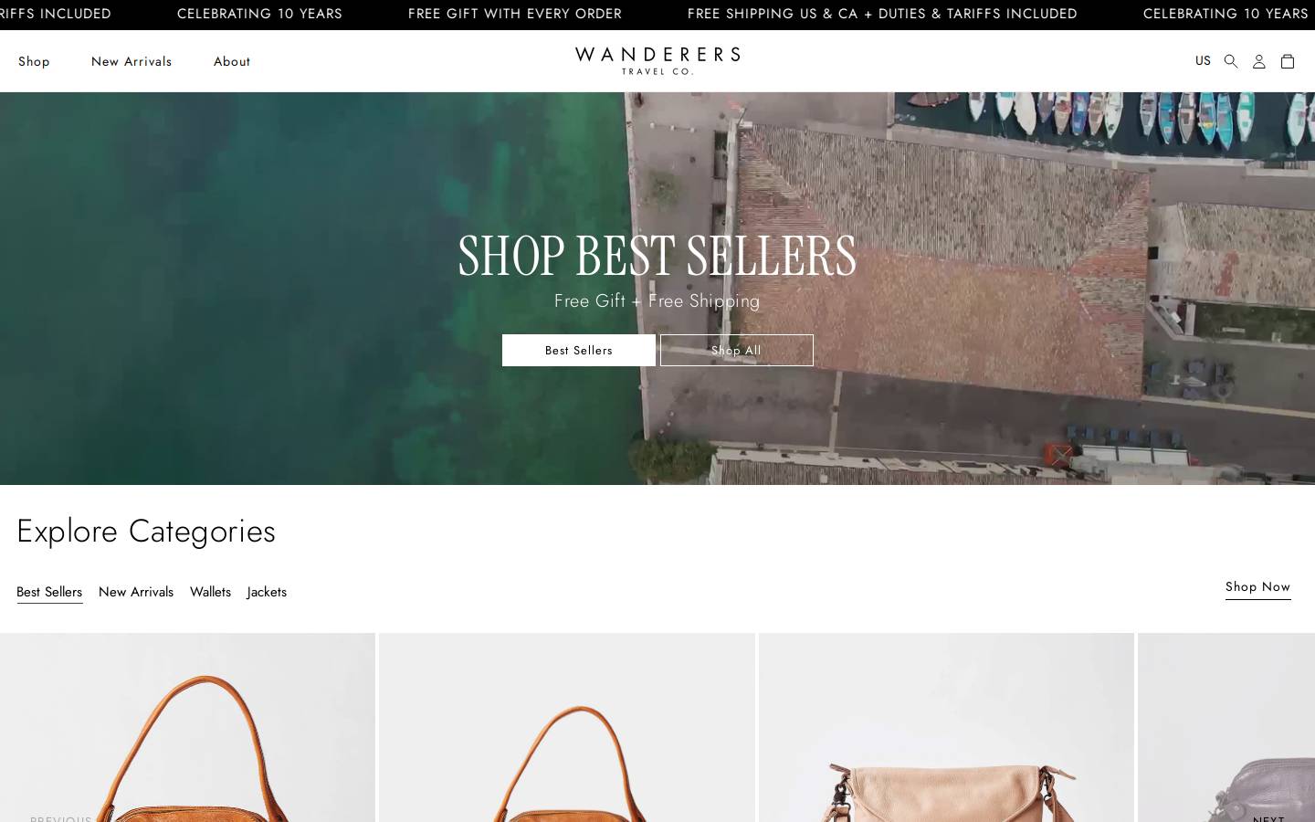 Wandererstravelco homepage screenshot