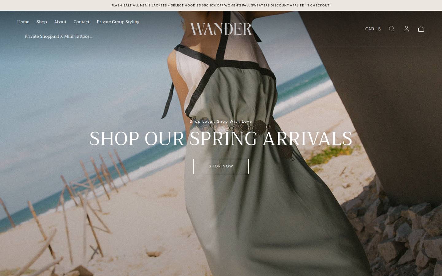 wanderinthepark.com homepage screenshot
