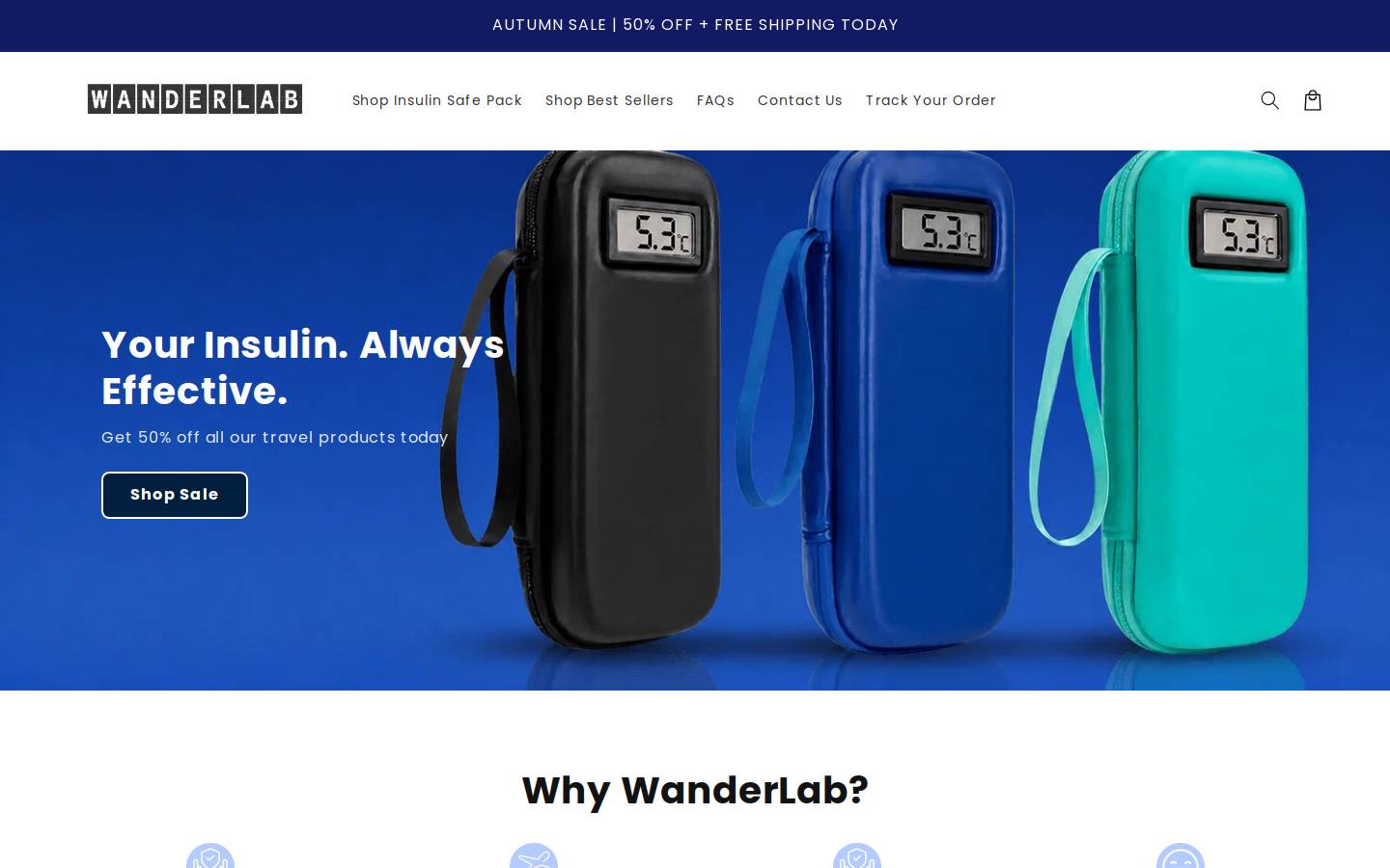 wanderlab.com.au homepage screenshot