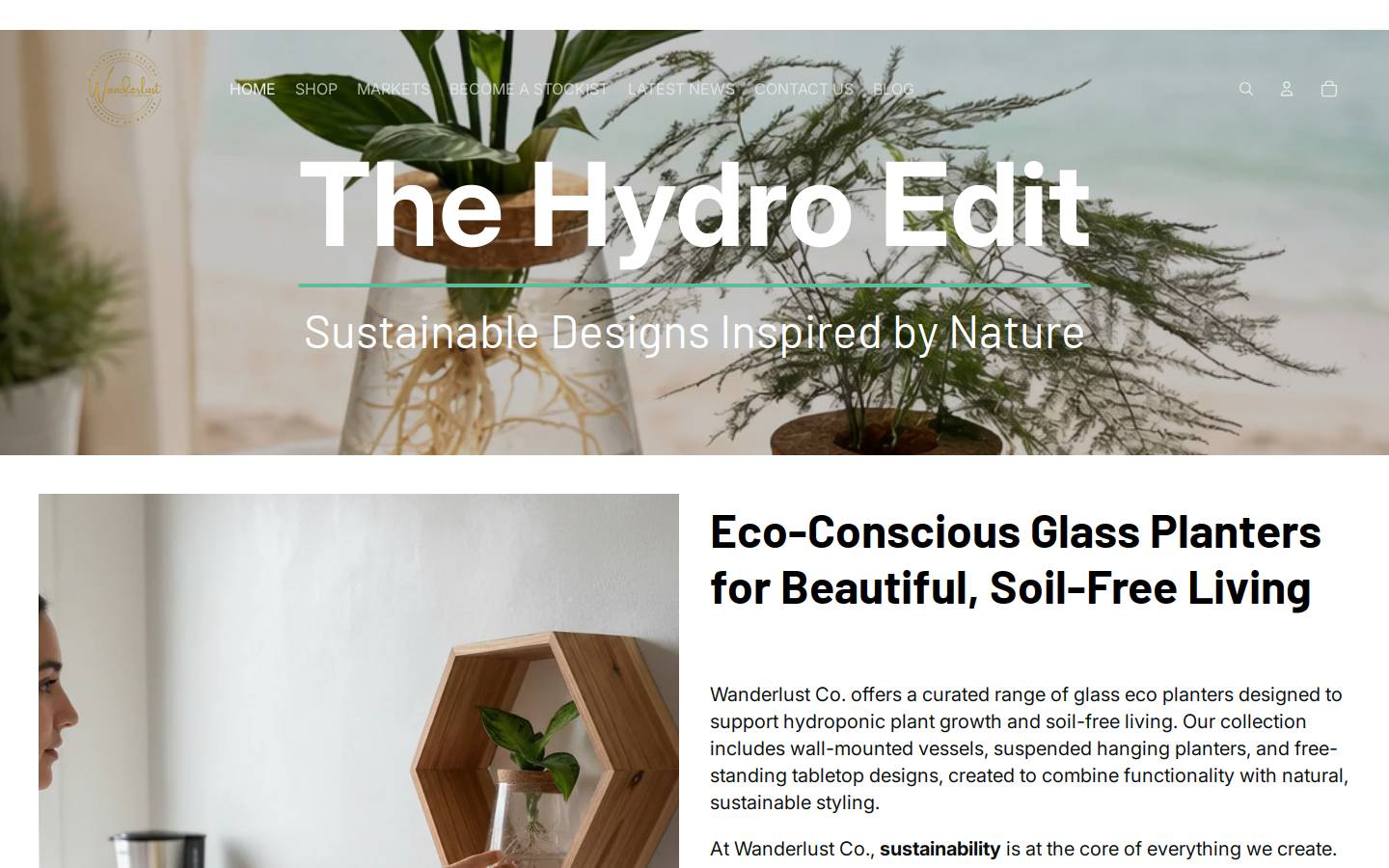 wanderlustco.com.au homepage screenshot