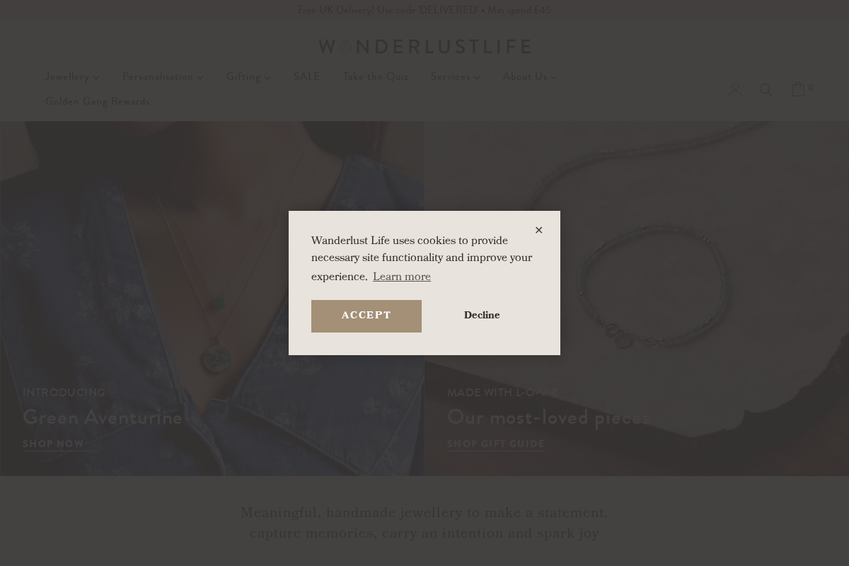 wanderlustlife.co.uk homepage screenshot