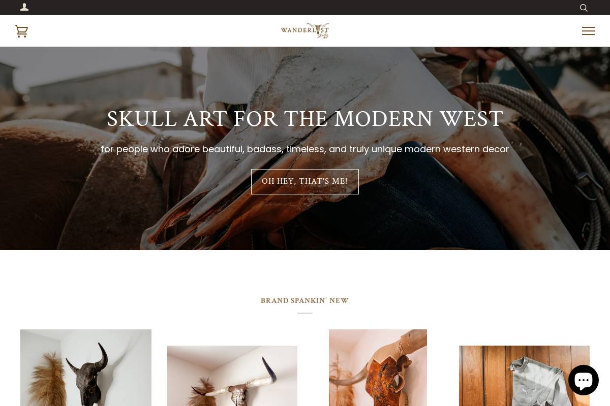 wanderlustskulls.com homepage screenshot