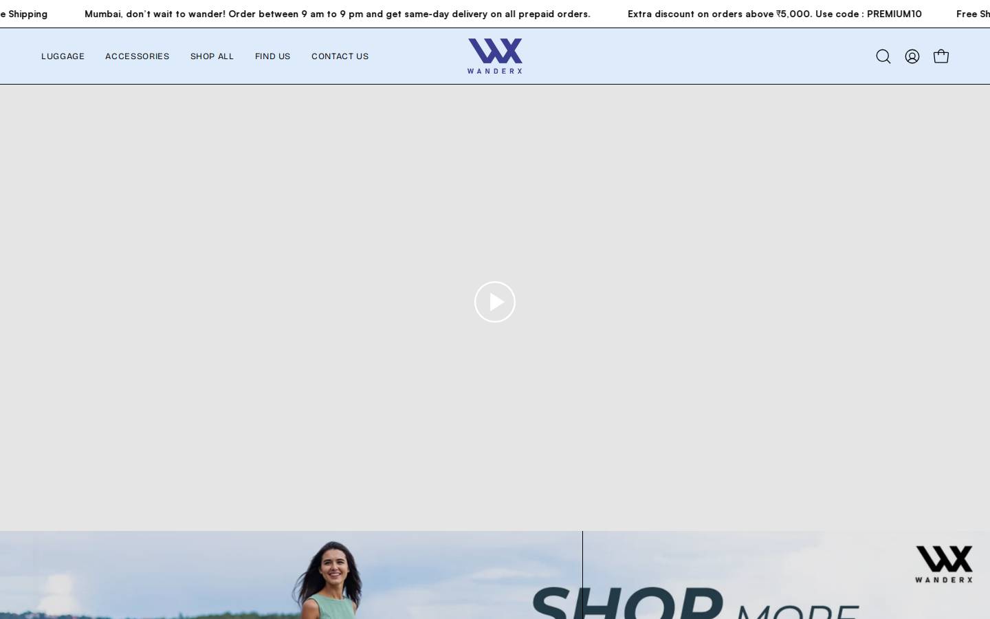 wanderx.com homepage screenshot