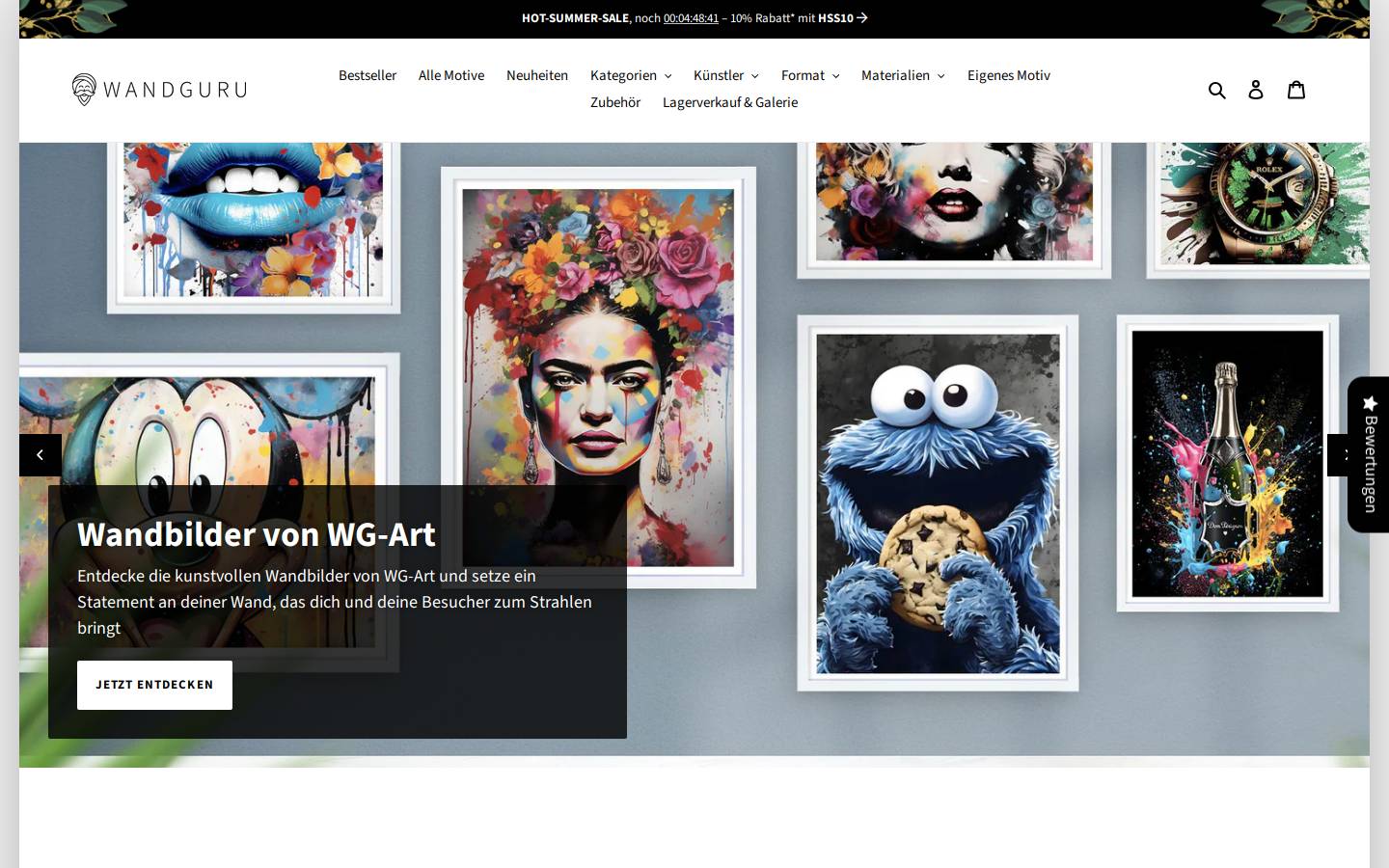 Wandguru homepage screenshot