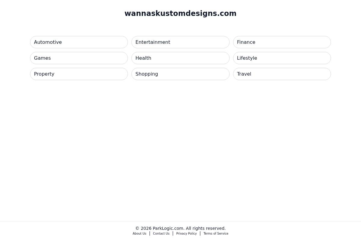 wannaskustomdesigns.com homepage screenshot