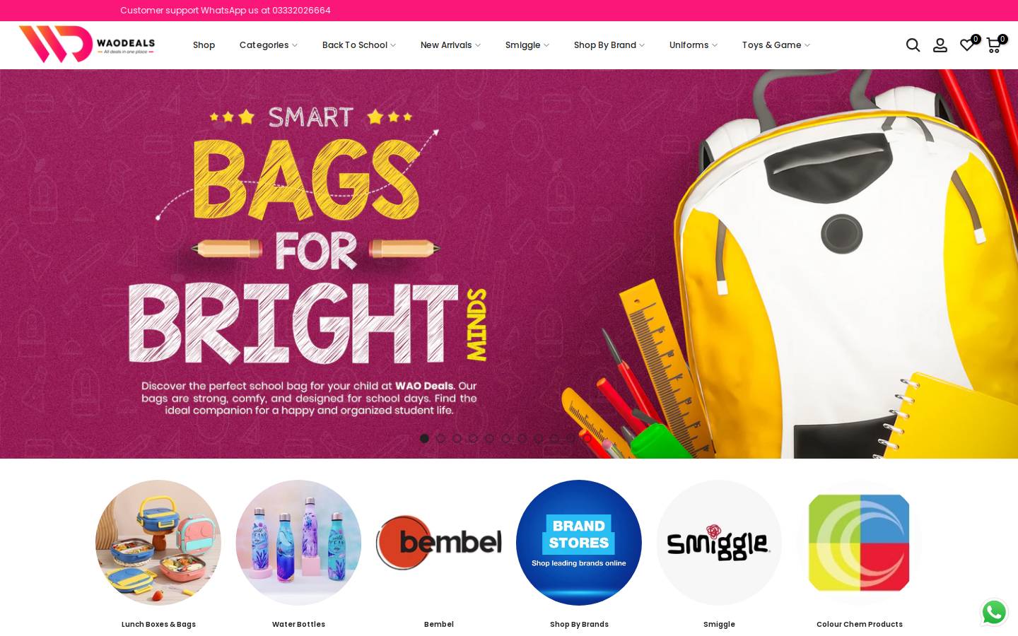waodeals.com homepage screenshot