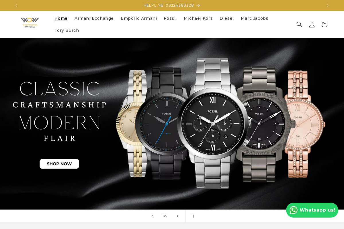 Waqar Dada Watches homepage screenshot