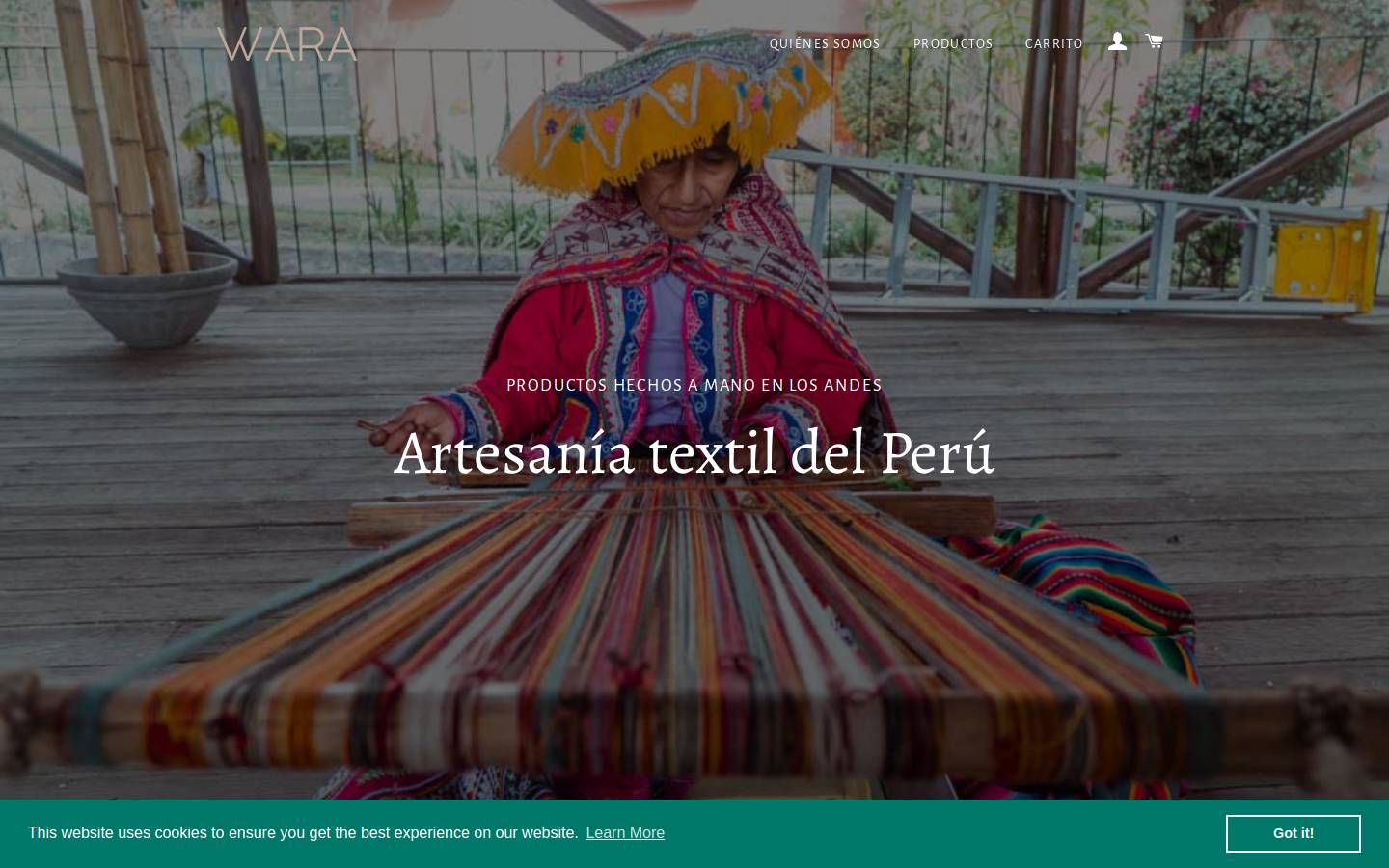 Wara Stores homepage screenshot