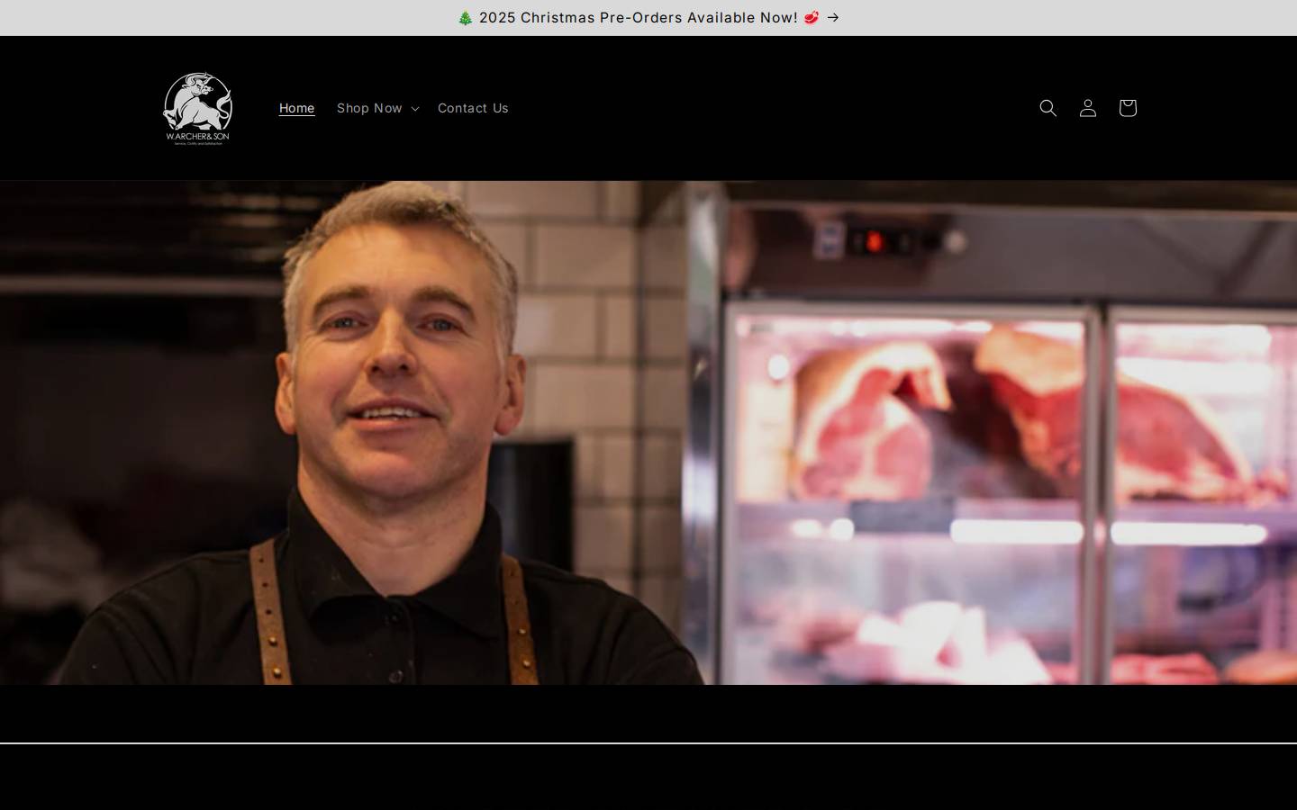 warcherbutchers.co.uk homepage screenshot