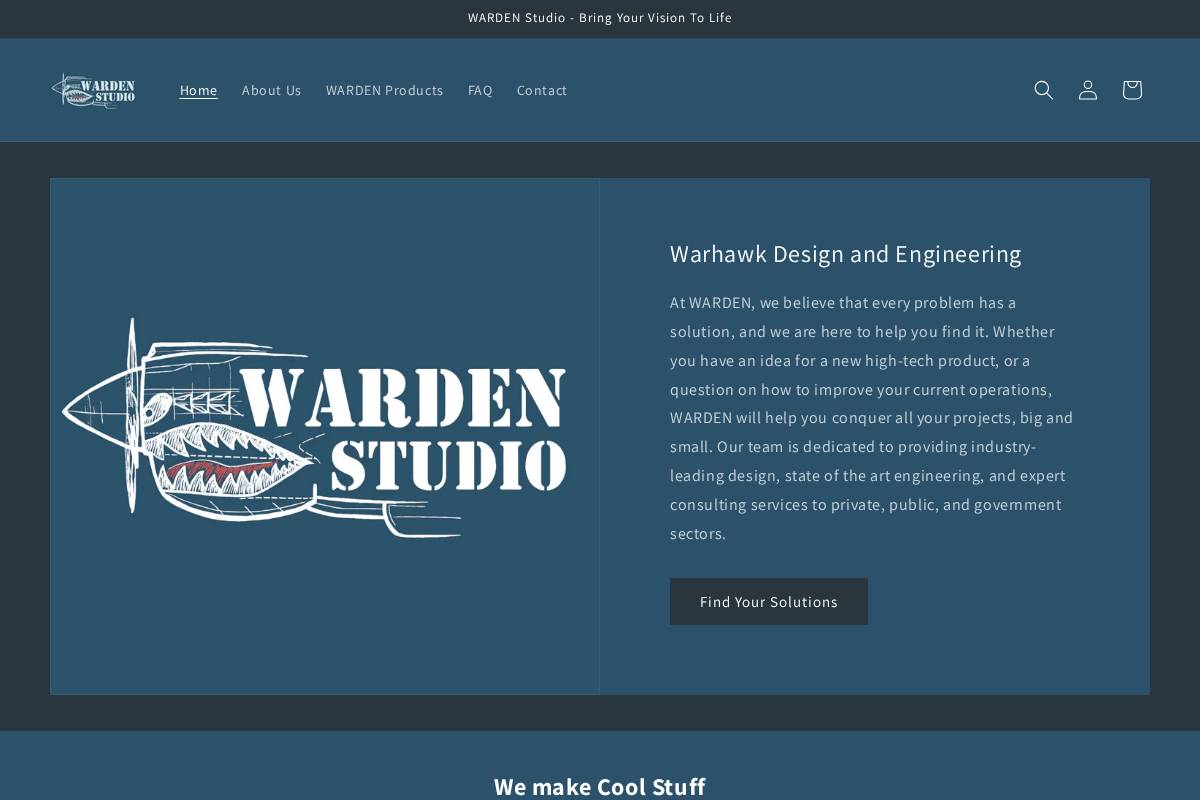 warden.studio homepage screenshot