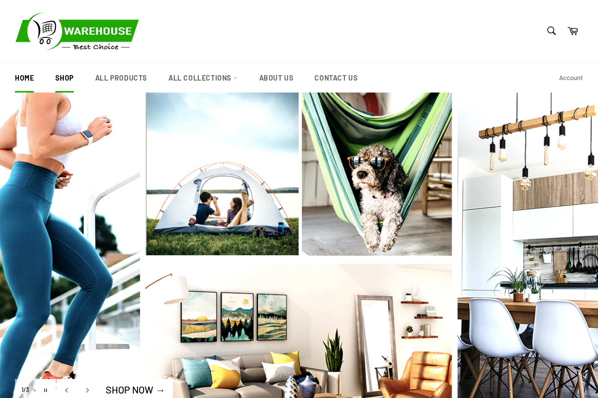 warehouseschoice.com homepage screenshot