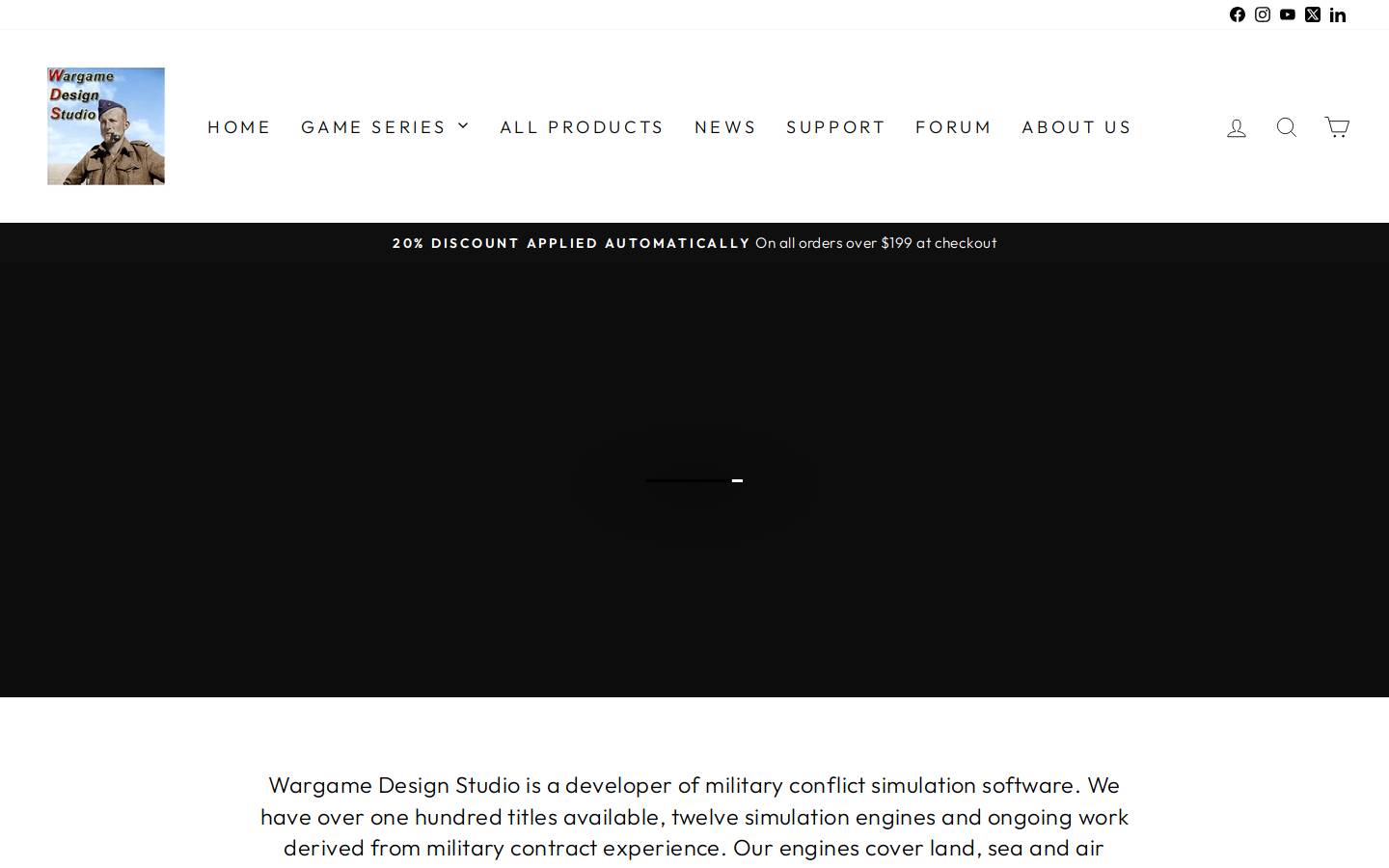 wargameds.com homepage screenshot