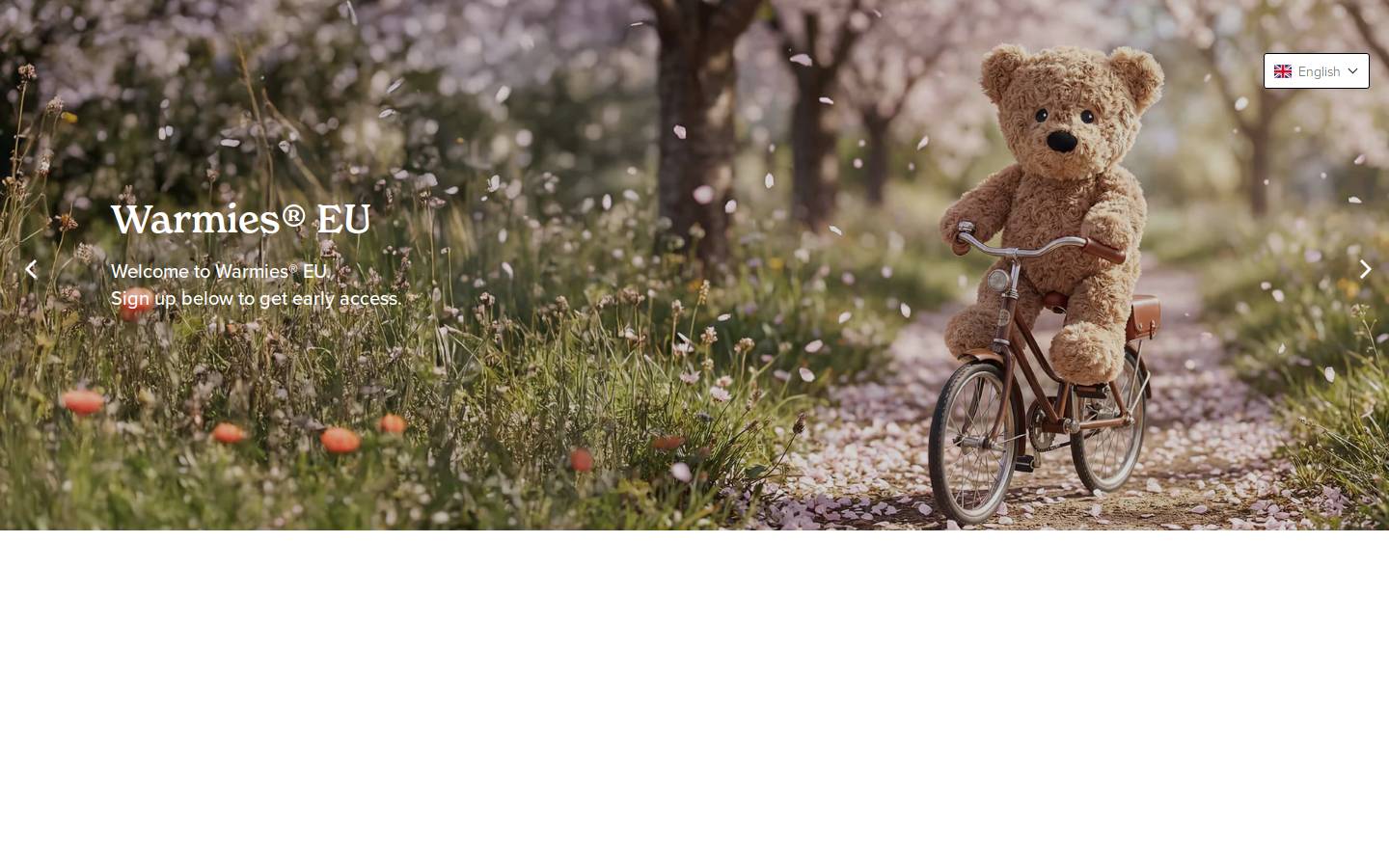 Warmies USA homepage screenshot