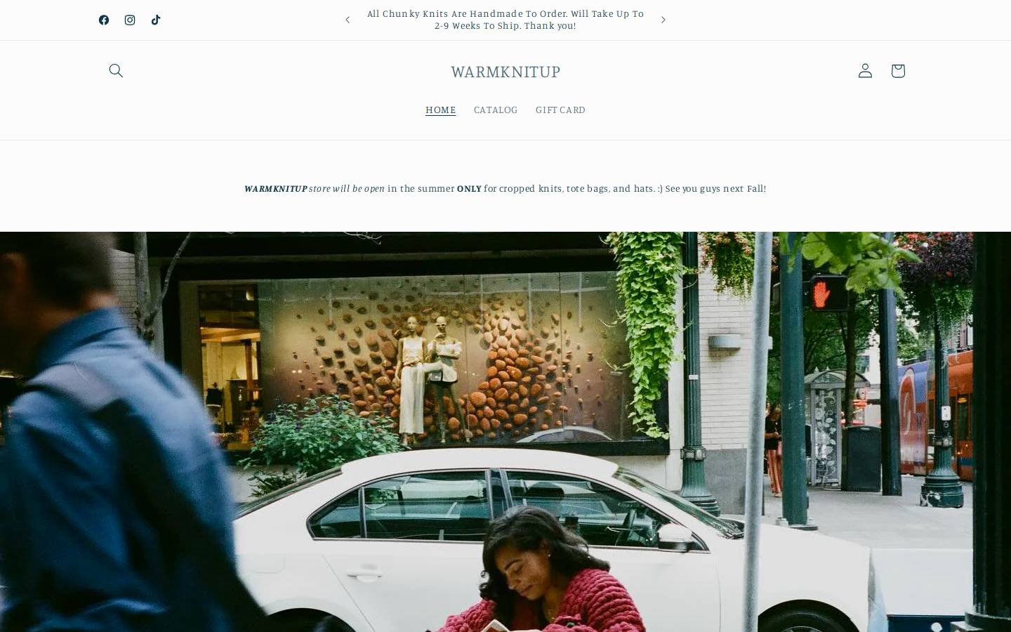 warmknitup.com homepage screenshot