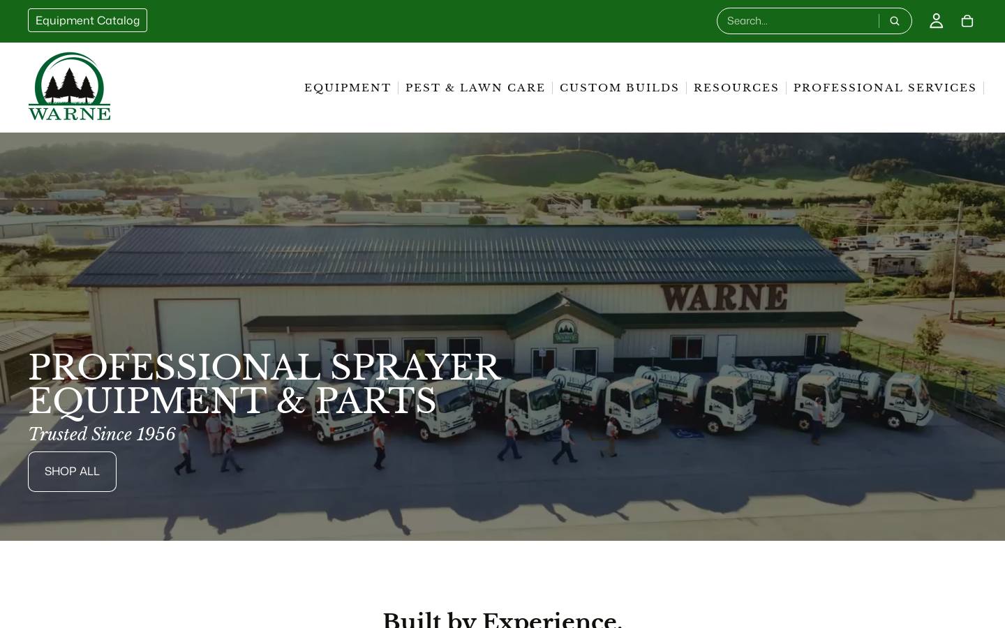warneusa.com homepage screenshot