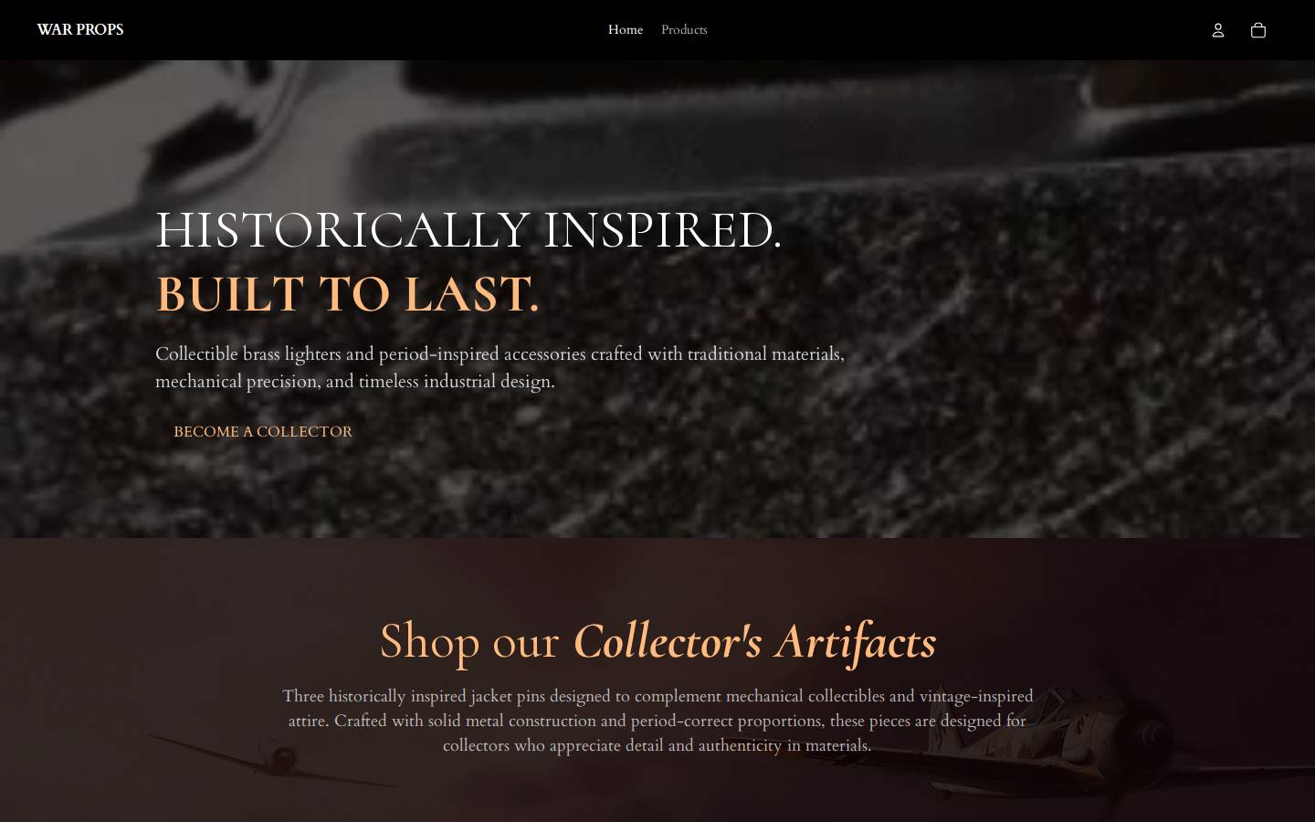 warprops.com homepage screenshot