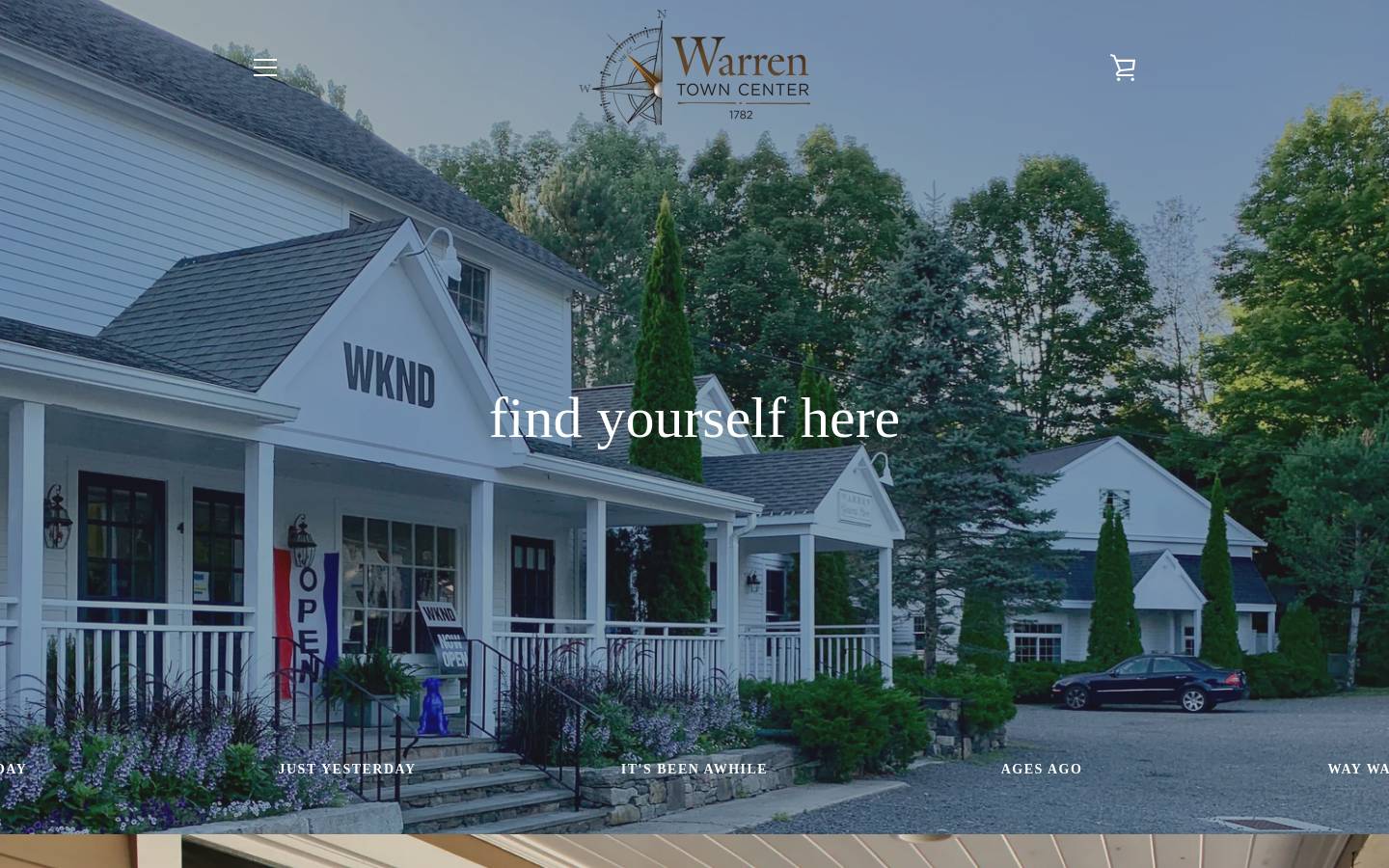 warrentowncenter.com homepage screenshot