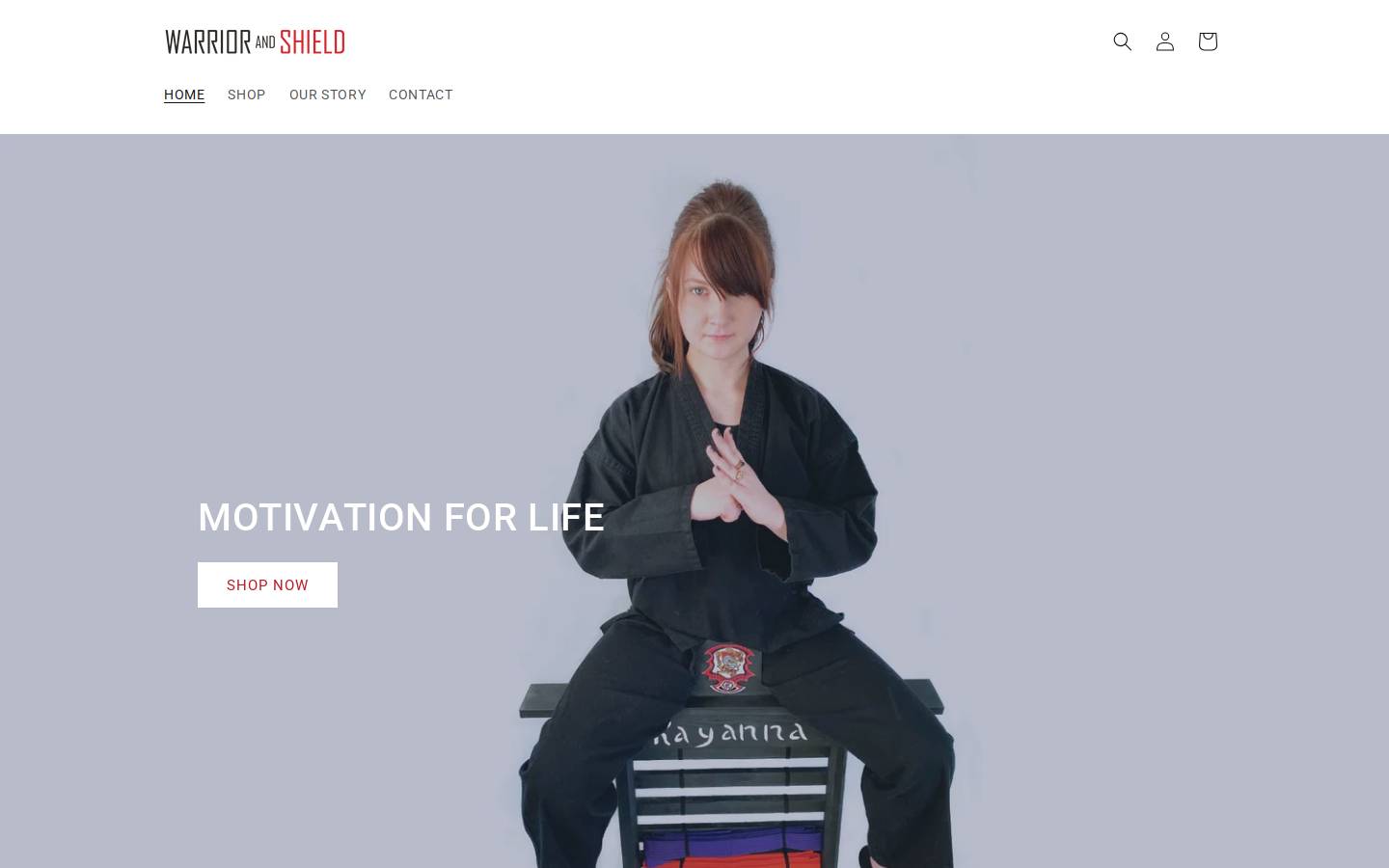 warriorandshield.com homepage screenshot