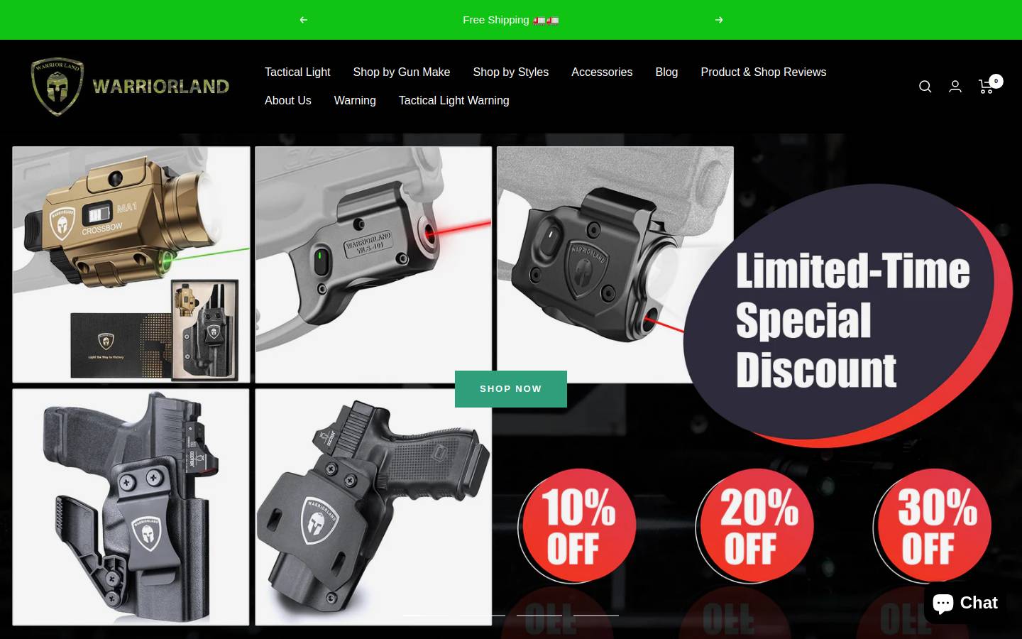 warriorland.net homepage screenshot