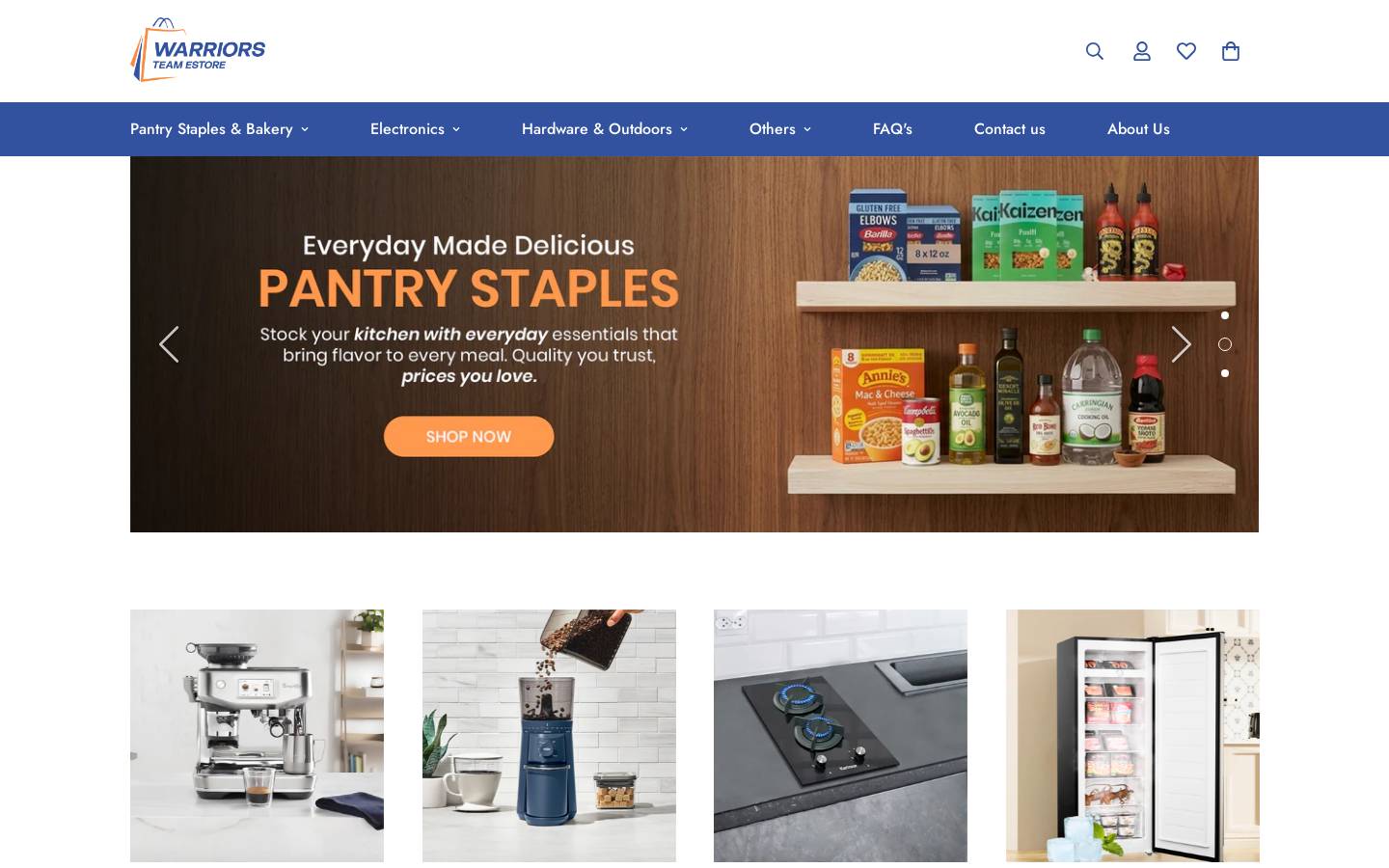 warriorsteamestore.com homepage screenshot