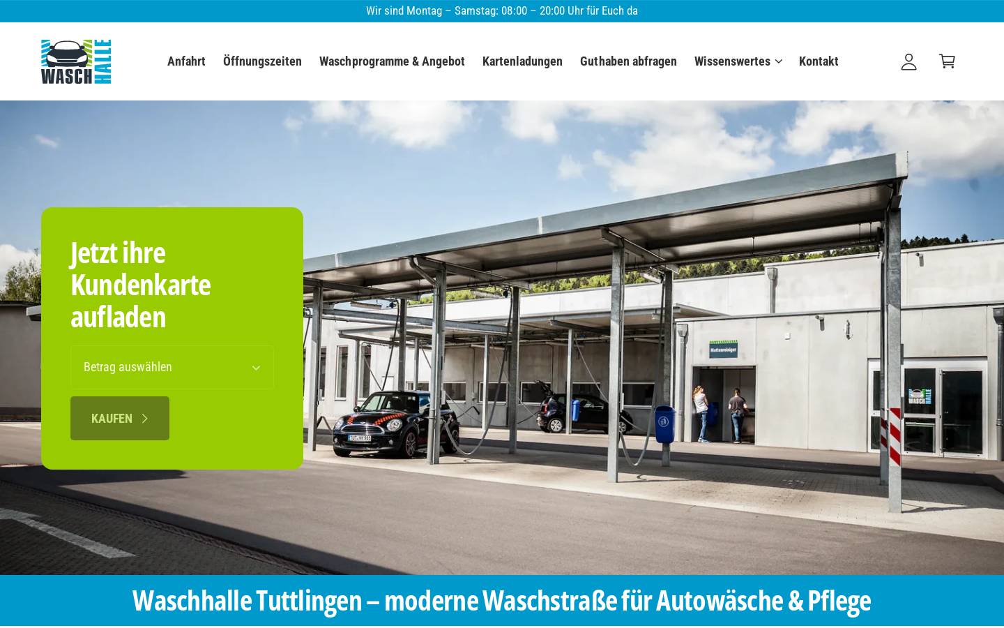 waschhalle-tuttlingen.de homepage screenshot