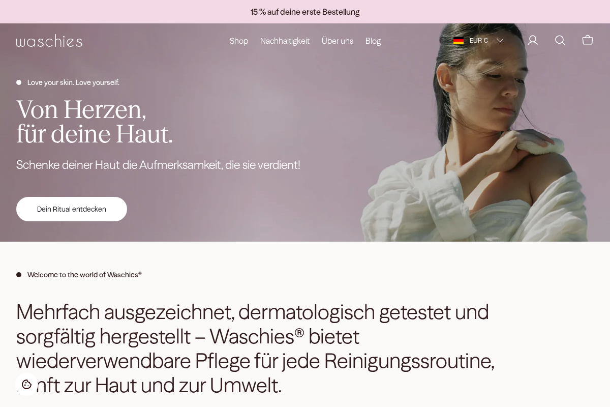 waschies.com homepage screenshot