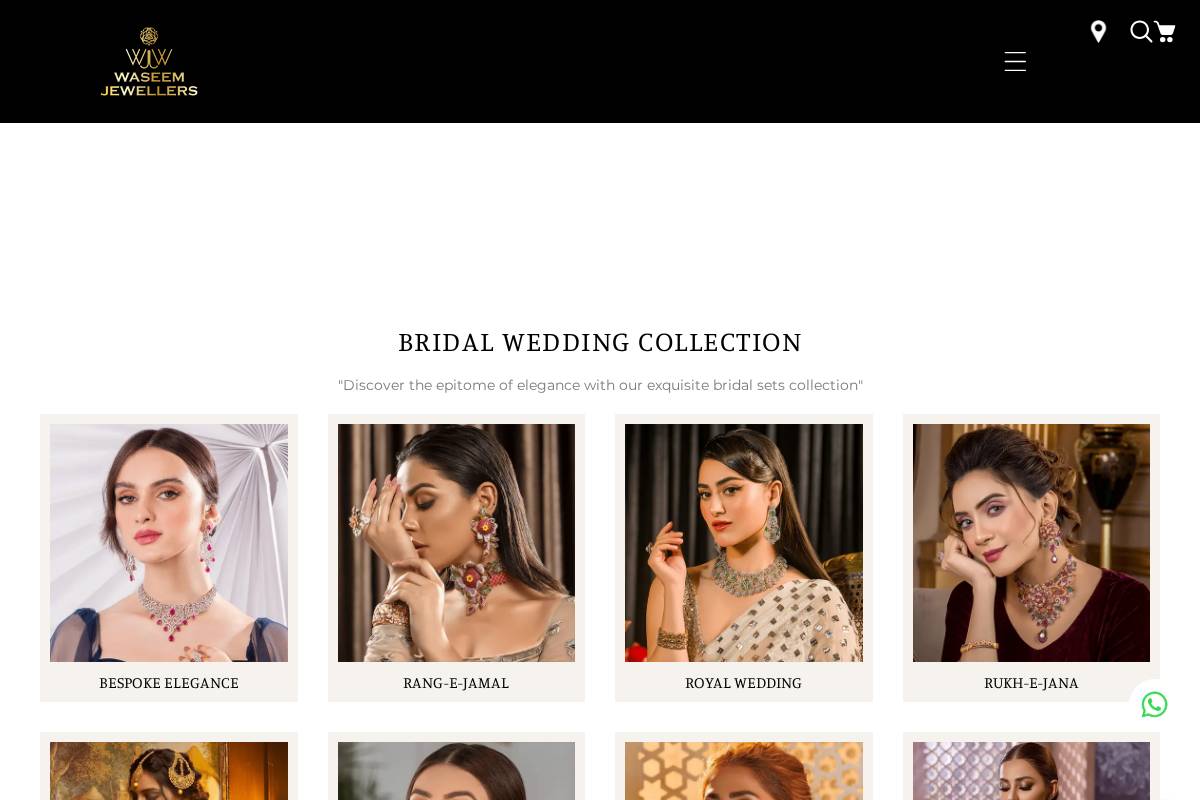 waseemjewellers.com homepage screenshot