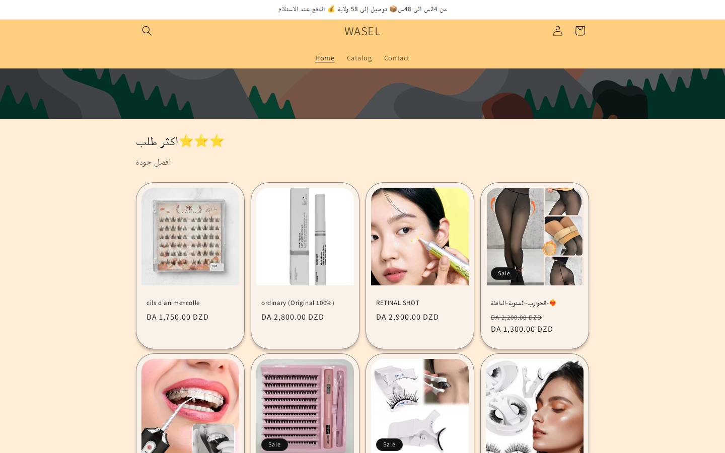 waseldz.com homepage screenshot
