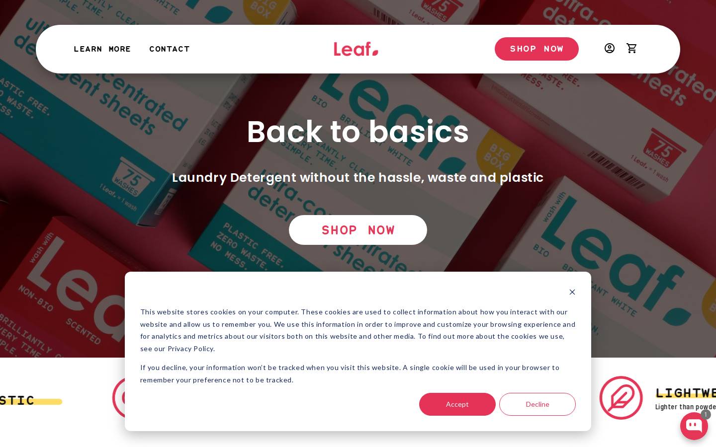 Washwithleaf homepage screenshot