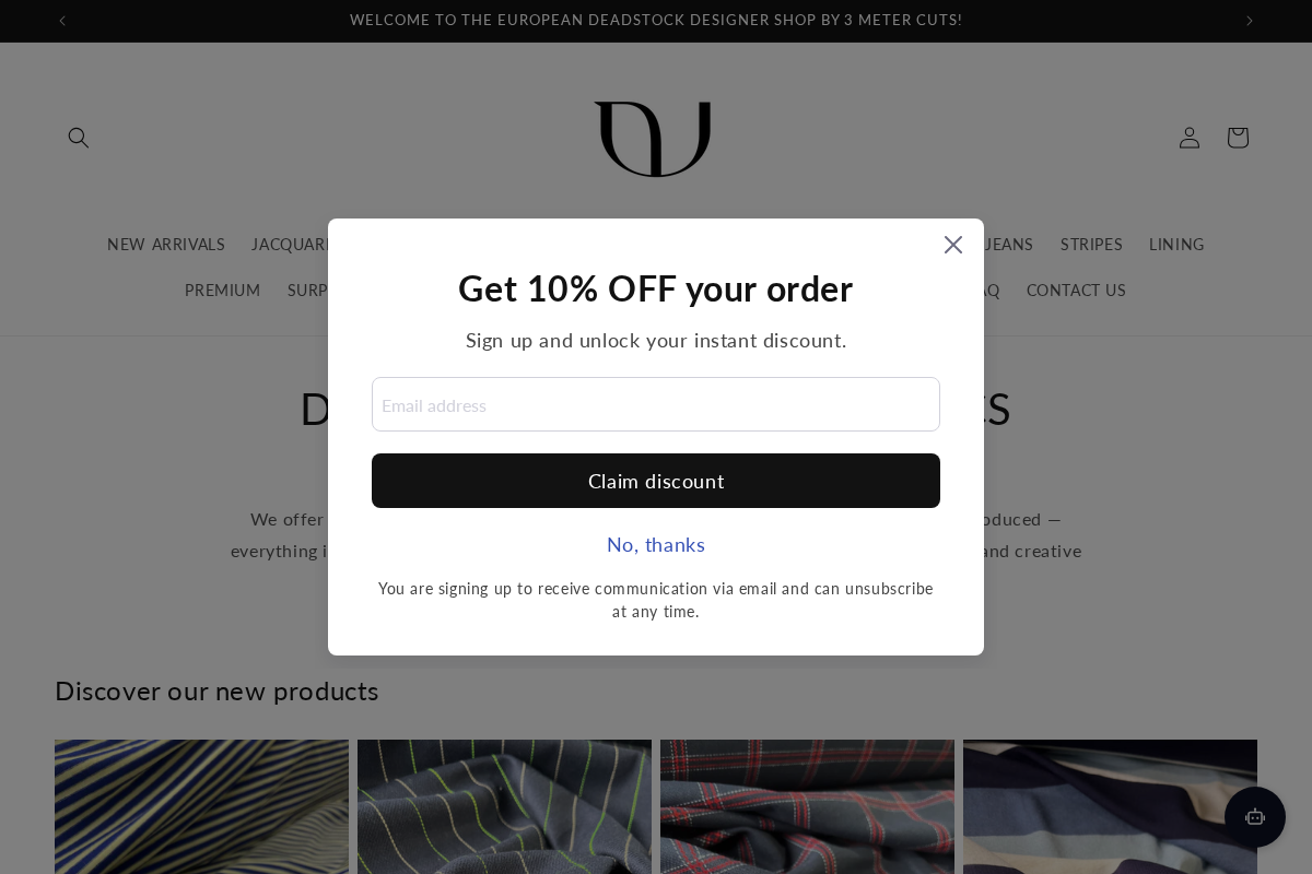 Wastedfabrics homepage screenshot