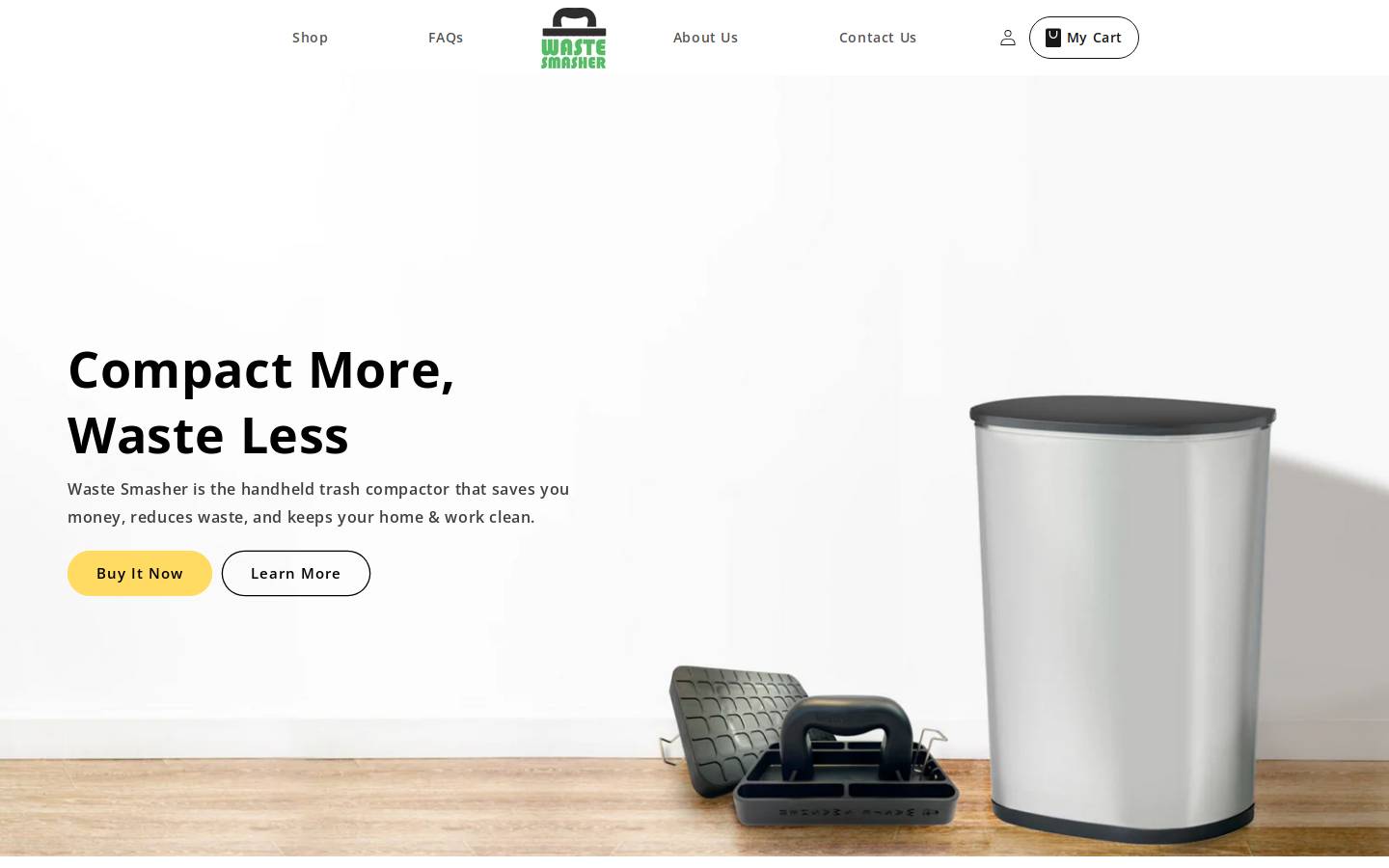wastesmasher.com homepage screenshot