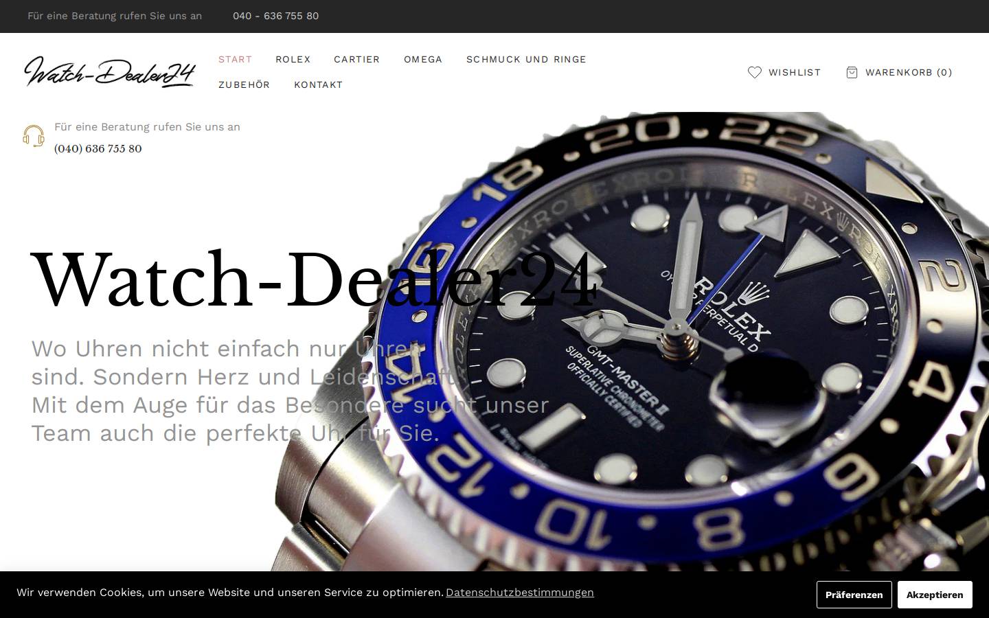 watch-dealer24.de homepage screenshot