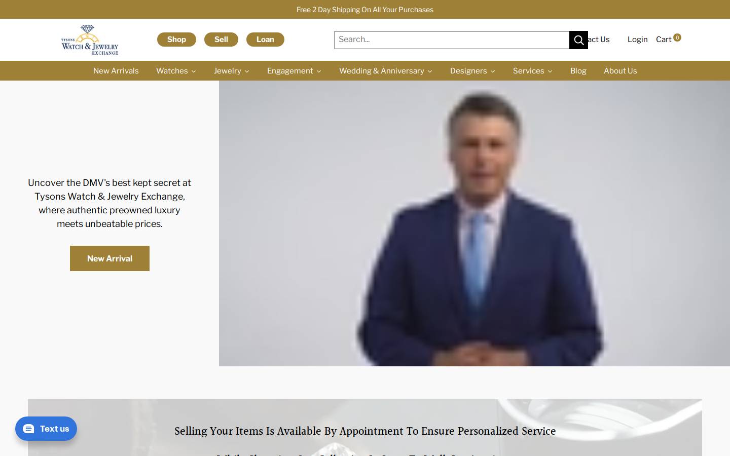 watchandjewelryexchange.com homepage screenshot