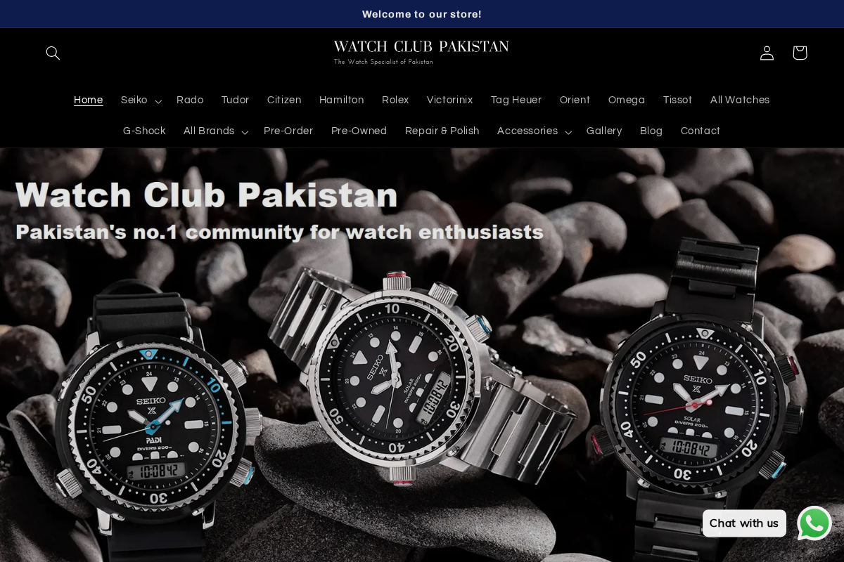 Watch Club Pakistan homepage screenshot