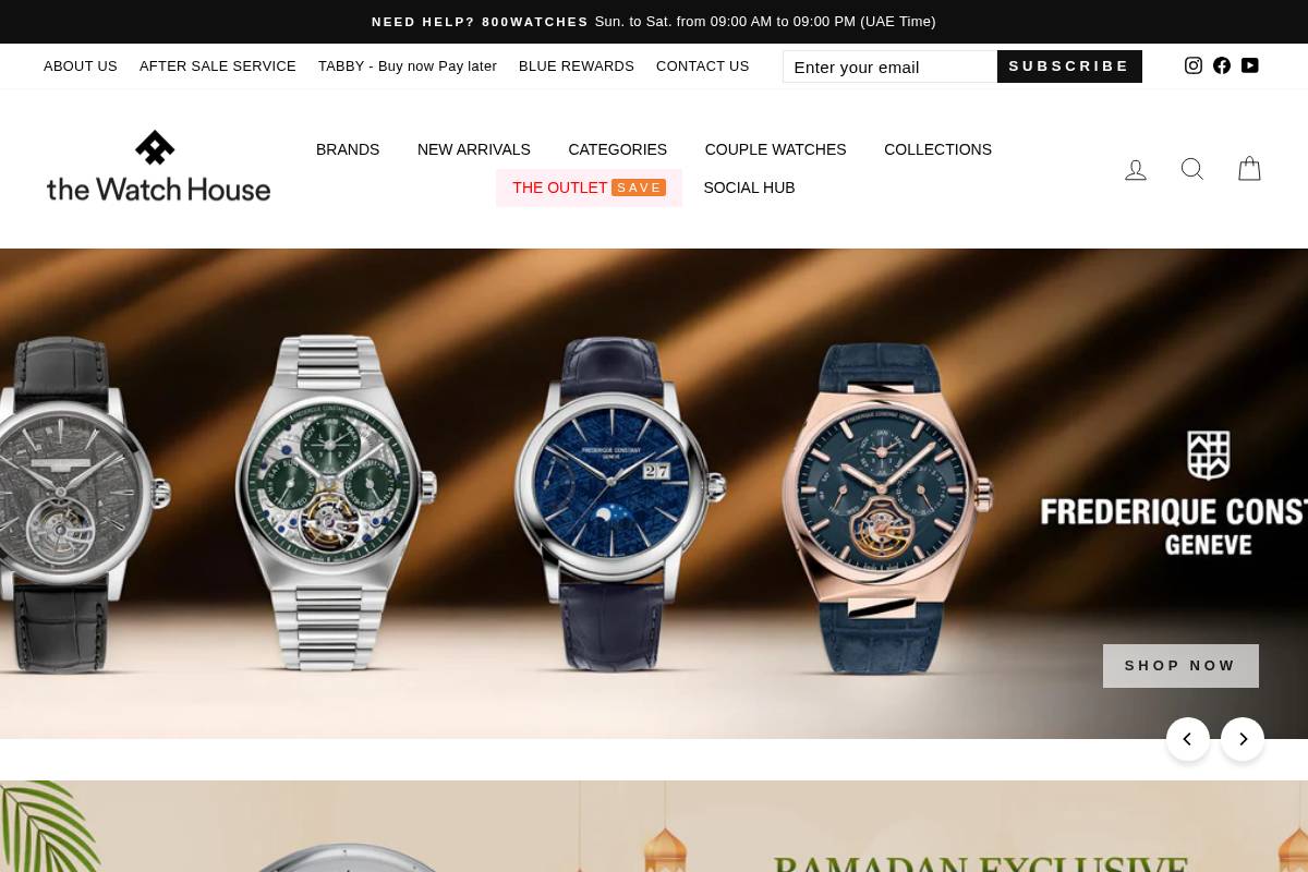 Watches.com homepage screenshot