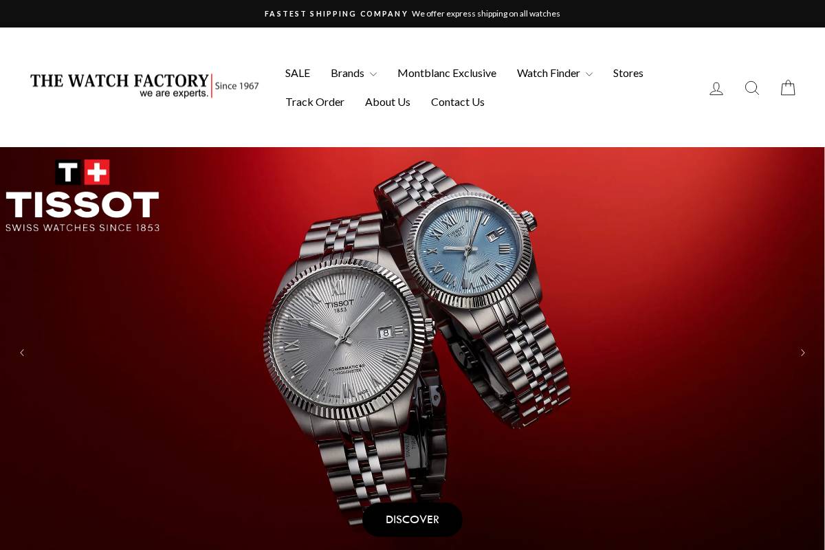 The Watch Factory homepage screenshot