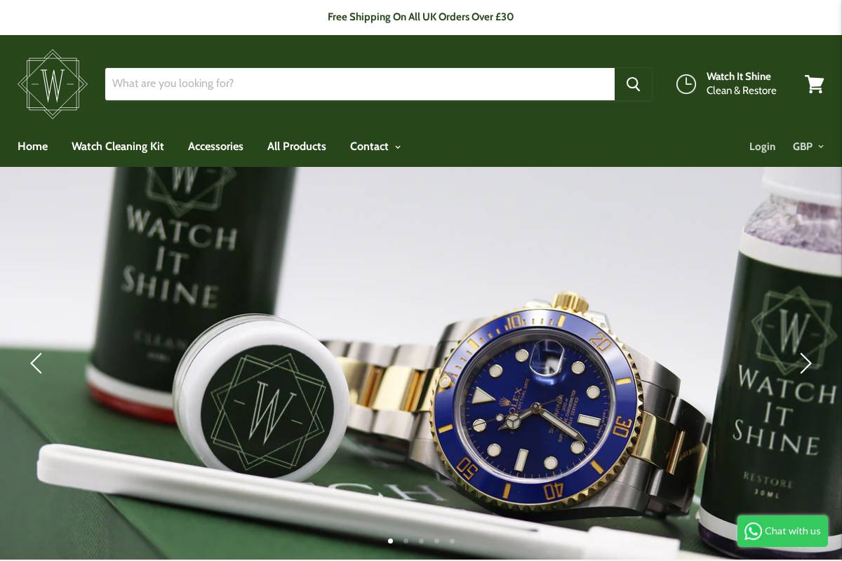 Watch It Shine homepage screenshot