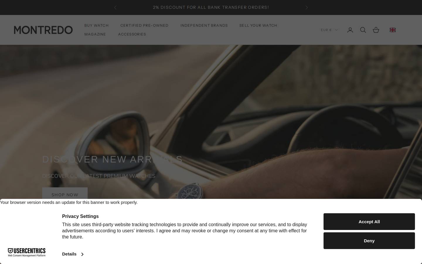 Watchmaster.com homepage screenshot