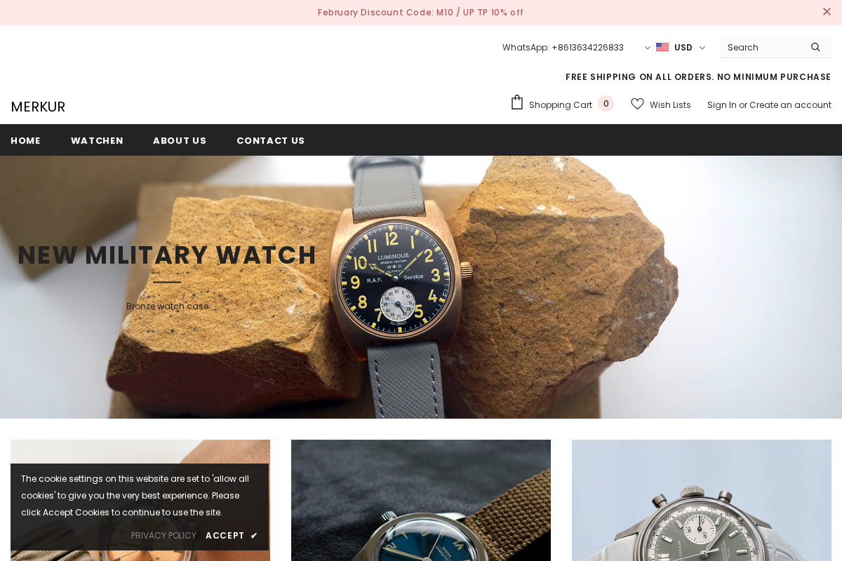 Watchmerkur homepage screenshot