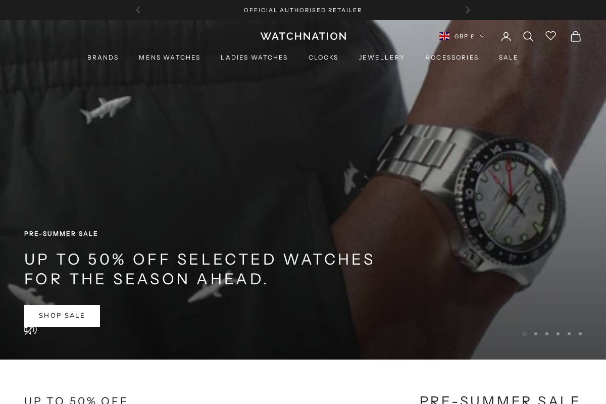 WatchNation homepage screenshot